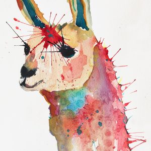 Watercolor Llama