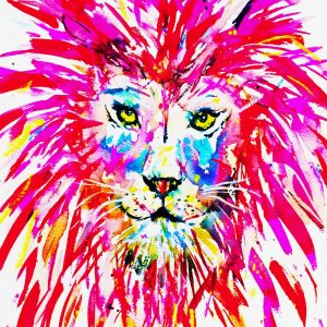 Watercolor Lion